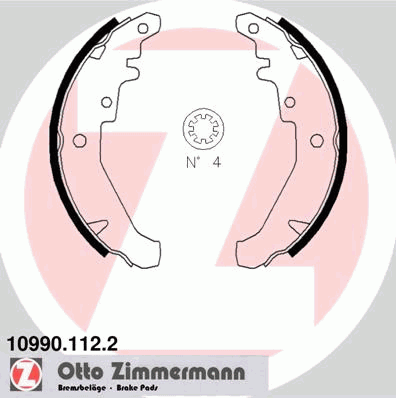 Комплект тормозных колодок ZIMMERMANN 10990.112.2