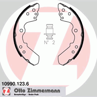 Комплект тормозных колодок ZIMMERMANN 10990.123.6