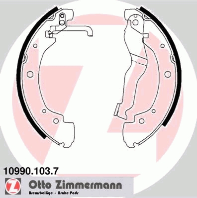 Комплект тормозных колодок ZIMMERMANN 109901037