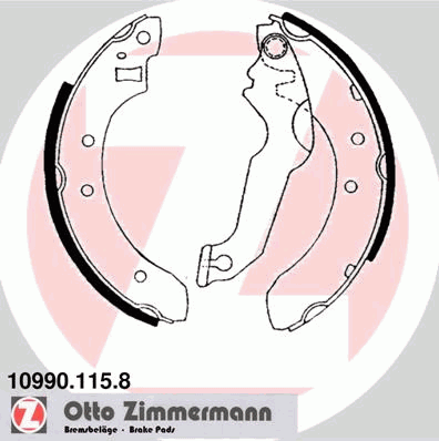 Комплект тормозных колодок ZIMMERMANN 109901158