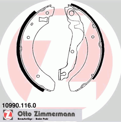 Комплект тормозных колодок ZIMMERMANN 10990.116.0