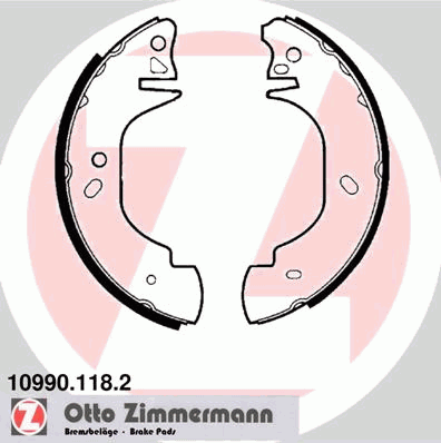 Комплект тормозных колодок ZIMMERMANN 10990.118.2