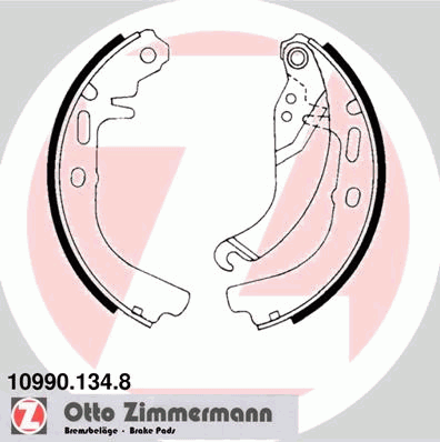 Комплект тормозных колодок ZIMMERMANN 10990.134.8