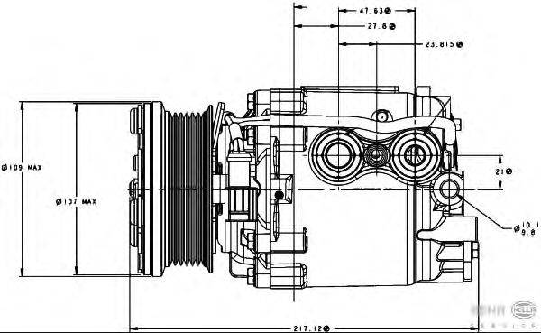 Компрессор, кондиционер HELLA 8FK351334111