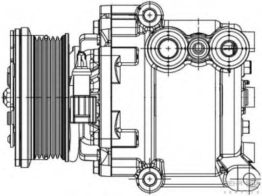 Компрессор, кондиционер HELLA 8FK351334331