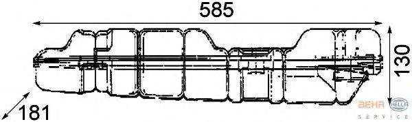 HELLA (НОМЕР: 8MA 376 705-121) Компенсационный бак, охлаждающая жидкость