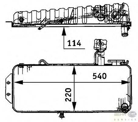 Компенсационный бак, охлаждающая жидкость HELLA 8MA 376 705-141