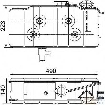 Компенсационный бак, охлаждающая жидкость BEHR SERVICE 1202142