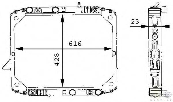 Радиатор, охлаждение двигателя HELLA 8MK 376 709-701