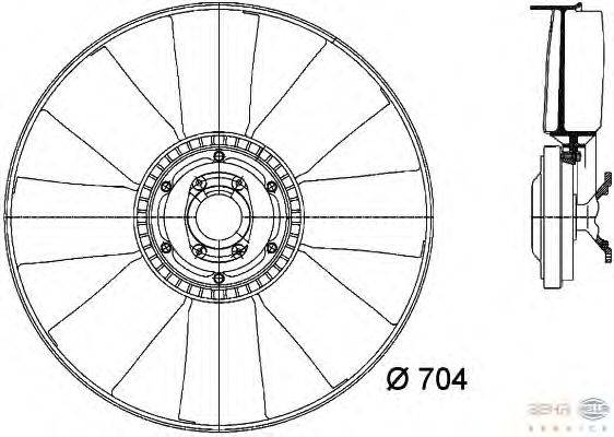 HELLA (НОМЕР: 8MV 376 728-161) Вентилятор, охлаждение двигателя