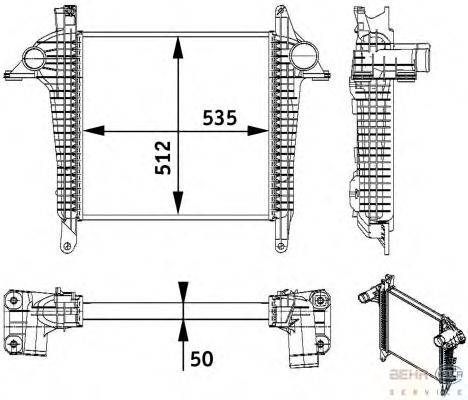 Интеркулер HELLA 8ML 376 728-701