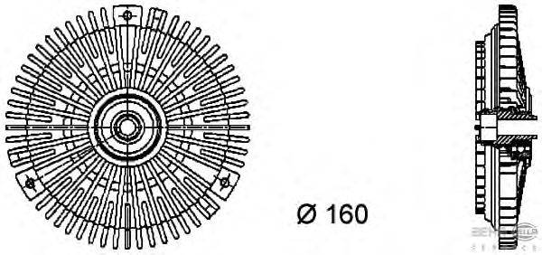 Сцепление, вентилятор радиатора HELLA 8MV 376 732-261