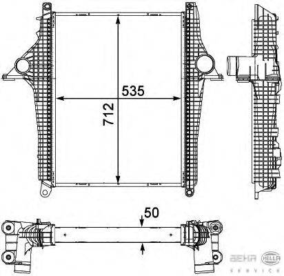 Интеркулер HELLA 8ML 376 733-401