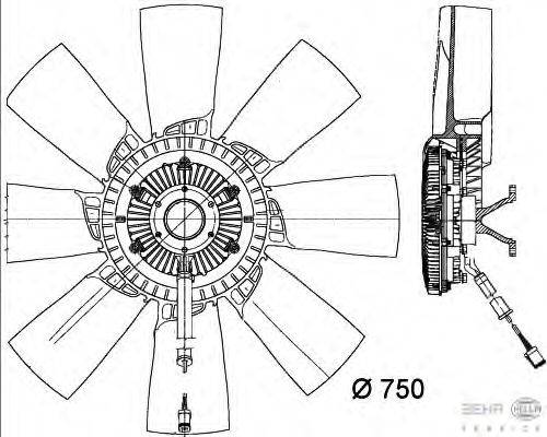 Вентилятор, охлаждение двигателя SCANIA 1856995