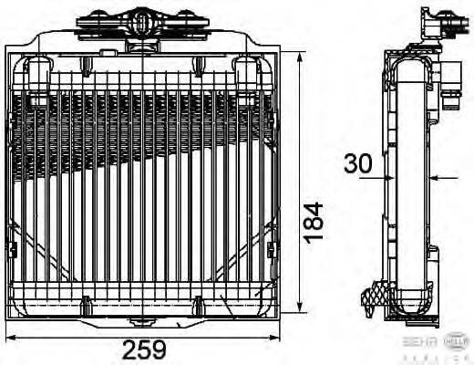 Масляный радиатор, автоматическая коробка передач HELLA 8MO376753571