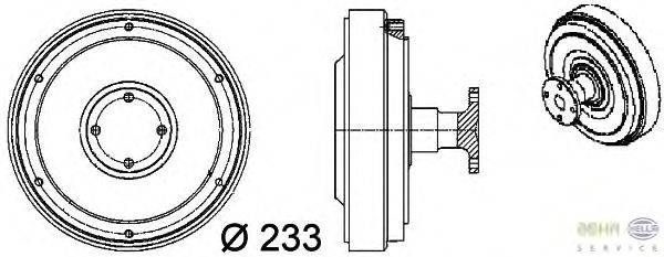 Сцепление, вентилятор радиатора HELLA 8MV 376 757-091