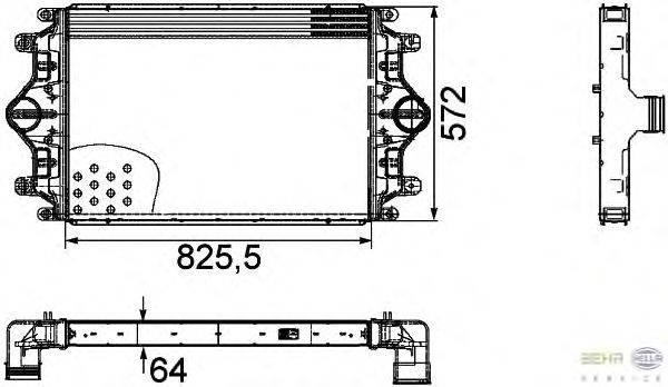 Интеркулер HELLA 8ML 376 760-421