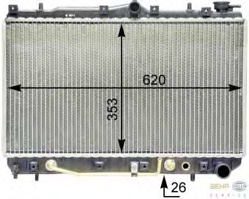 Радиатор, охлаждение двигателя HELLA 8MK 376 762-131