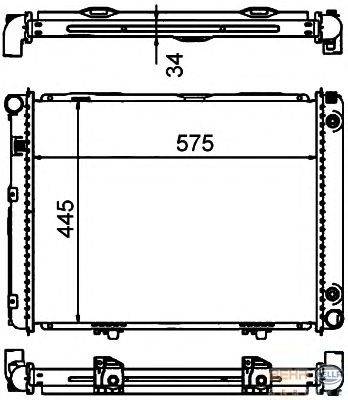 Радиатор, охлаждение двигателя HELLA 8MK 376 769-701