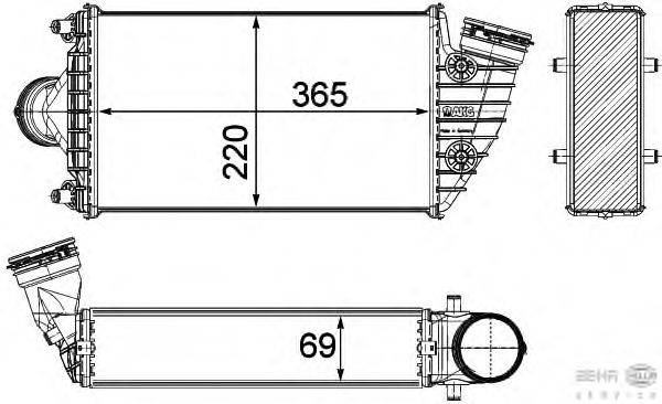 Интеркулер MAHLE FILTER IC308