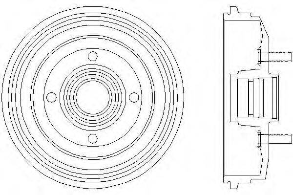 Тормозной барабан HELLA 8DT 355 300-191