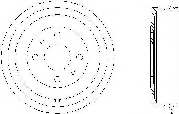 Тормозной барабан HELLA 8DT 355 300-301