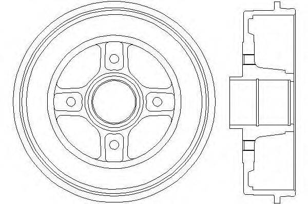 Тормозной барабан HELLA 8DT 355 300-611