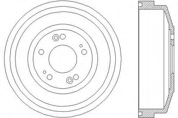 Тормозной барабан HELLA 61305