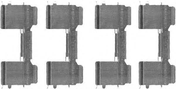 Комплектующие, колодки дискового тормоза HELLA 8DZ 355 205-041