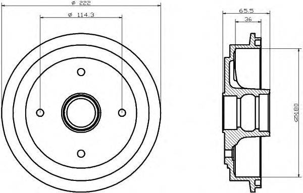 Тормозной барабан HELLA 8DT 355 302-351