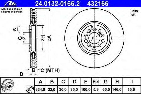 Тормозной диск ATE 24.0132-0166.2