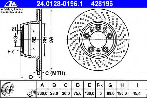 Тормозной диск ATE 24012801961