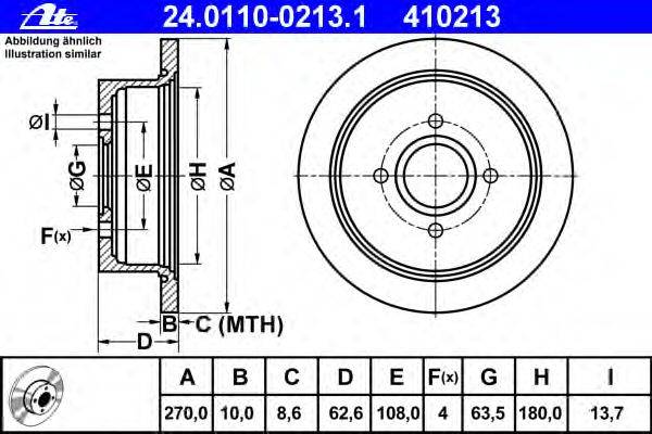 Тормозной диск ATE 24.0110-0213.1