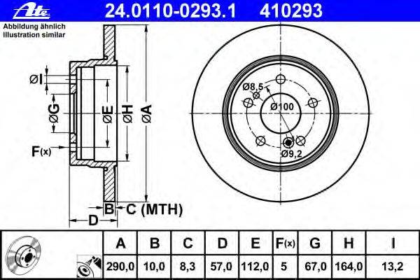 Тормозной диск ATE 24.0110-0293.1