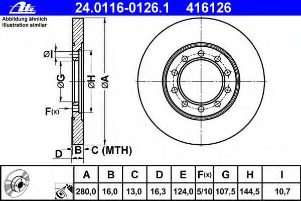 Тормозной диск ATE 24.0116-0126.1