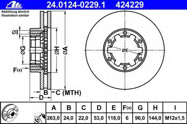 Тормозной диск ATE 24.0124-0229.1