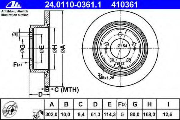 Тормозной диск ATE 24.0110-0361.1