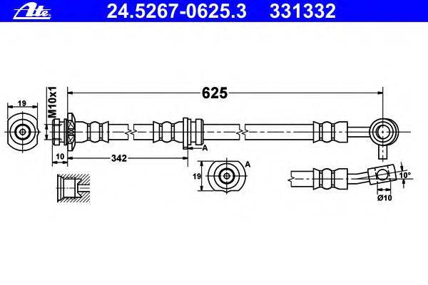Тормозной шланг ATE 331332