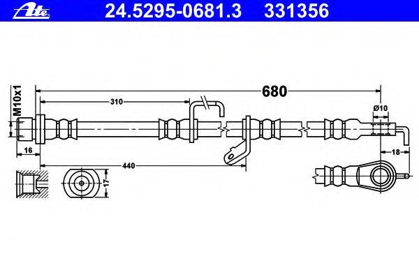Тормозной шланг ATE 331356