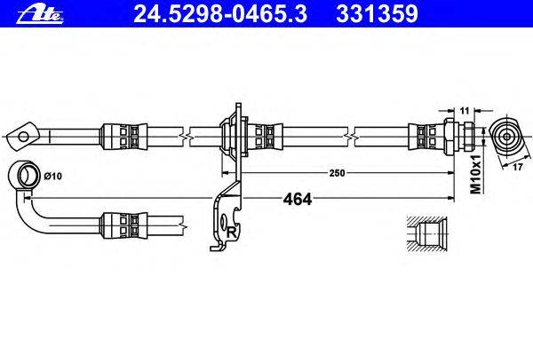 Тормозной шланг ATE 24.5298-0465.3