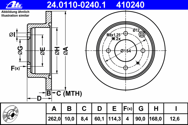 Тормозной диск ATE 24.0110-0240.1