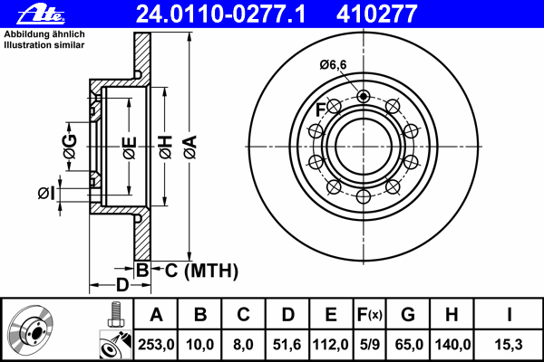 Тормозной диск ATE 24.0110-0277.1