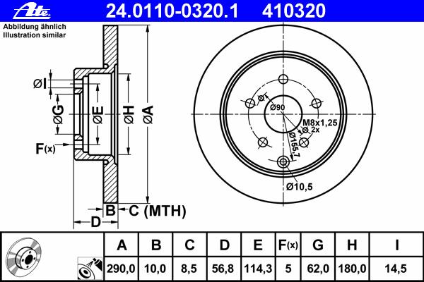 Тормозной диск ATE 24.0110-0320.1