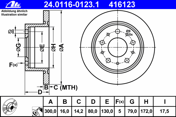 Тормозной диск ATE 24.0116-0123.1