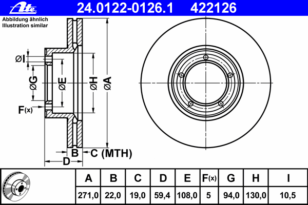 Тормозной диск VALEO DF237