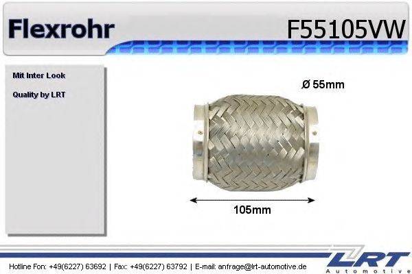 Гофрированная труба, выхлопная система LRT F55105VW