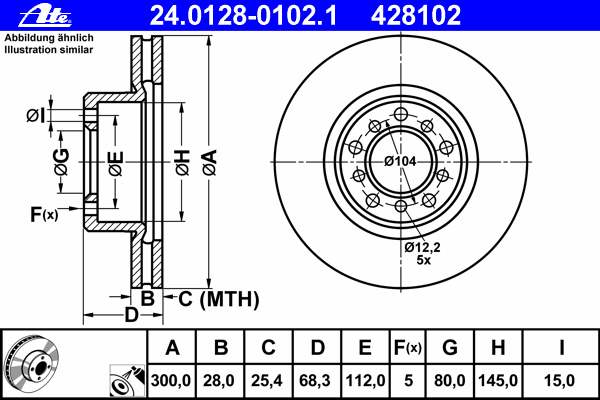 Тормозной диск ATE 24.0128-0102.1