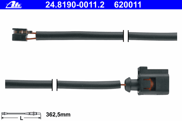 Сигнализатор, износ тормозных колодок ATE 24.8190-0011.2