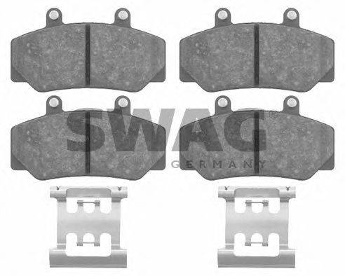 Комплект тормозных колодок, дисковый тормоз SWAG 21233