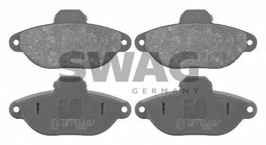 Комплект тормозных колодок, дисковый тормоз SWAG 70 91 6092
